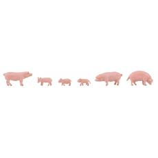 Faller H0 151910 Miniaturfiguren Schweine 6 Stück