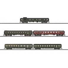 15680 Minitrix N 1:160 express train car set D 182 1966 5 pieces