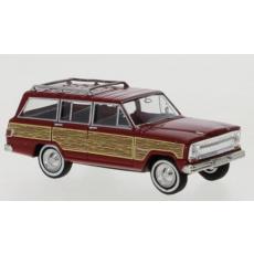 Brekina 19872 Jeep Wagoneer B, dunkelrot, Woody, 1968