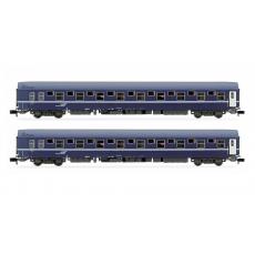 Arnold HN4342 Spur N 2-tlg. Set T2 Schlafwagen der SNCF - Blaue Lackierung mit casquette-Logo