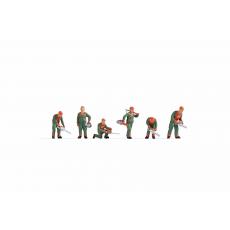 Noch N 12956 Baumfällarbeiten Miniaturfiguren mit Soundmodul