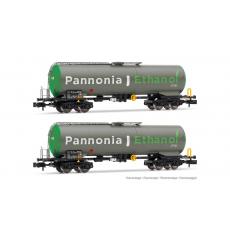 Arnold HN6536 N 2-teiliges Set 4-achsige Kesselwagen Pannonia Ethanol WASCOSA Epoche VI