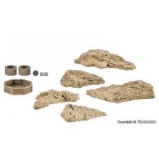 Vollmer H0 48270 Steinkunst Set für einen Marktplatz 7-teilig