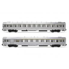 Jouef HJ4145 H0 Personenwagen 2-teiliges Set SNCF 1 x A7D, 1 x B10 Ep. III silber