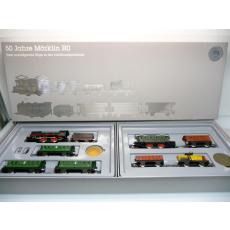 Märklin 0050 H0 anniversary pack 50 years HO with 2!! Trains like brand new with certificate