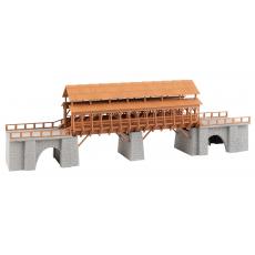 Faller 120527 H0 Railway wooden bridge 137 parts 385x80x120mm