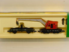 Minitrix 51 3590 00 / 13590 N Kranwagen Krupp Ardelt mit Schutzwagen