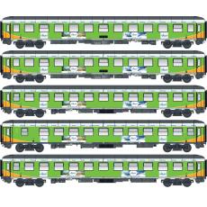 L.S. Models 46034 H0 5ER SET PERSONENWAGEN ALPEN-SYLT-EXPRESS, EP.VI