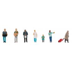 Faller 151642 H0 Miniaturfiguren BEIM EINKAUF 7 Stück