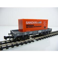 Minitrix N 13880 NS Flachwagen 402 7 500-4 mit SANDVIK Container