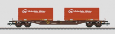 Märklin 47073 H0 Container-Tragwagen Sgnss GEBRÜDER WEISS der ÖBB Epoche V - TOP in OVP