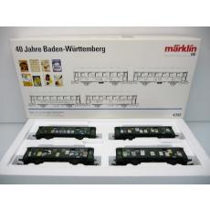 Märklin 4392 H0 Wagenset 4-teilig 40 Jahre Baden Württemberg Märklin 4392 H0 Wagenset 4-teilig 40 Jahre Baden Württemberg