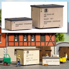 Busch 1840 H0 2 Maschinenkisten aus echtem Holz