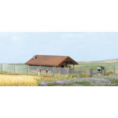 Faller 1017 H0  Maschendrahtzaun 94cm 25mm hoch inkl. 24 Rundpfosten und 2 Tore