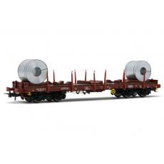 Rivarossi HR6478 Flachwagen-Set 2 tlg Rhmms-x, beladen mit Drahtrollen Ep. V der FS