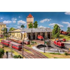 Faller 120081 H0 Ringlokschuppen Freilassing 520 x 380 x 125 mm ab Epoche II