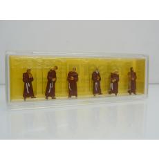 Preiser 0198 H0 Set with 6 monks in brown robes