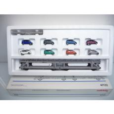 Märklin 47122 H0 Doppelautotransporter ATG Logistic beladen mit 8 A-Klasse PKW TOP in OVP