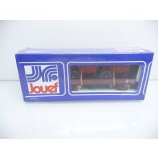 Jouef 6520 H0 Güterwagen beladen mit 2 Traktoren rot-braun