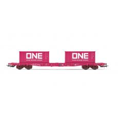Jouef HJ6261 H0 4-achsiger S7B-Containerwagen beladen mit 2 Coil-Containern von 20 ONE Ep. V