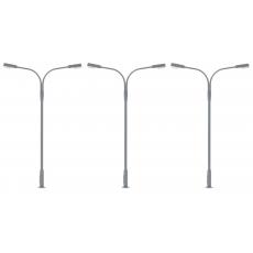 Faller 180120 H0 LED-Kofferleuchte zweiarmig kaltweiß 3 Stück