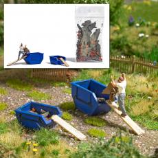 Busch 7939 H0 Entrümpelung Action Set mit Arbeiter