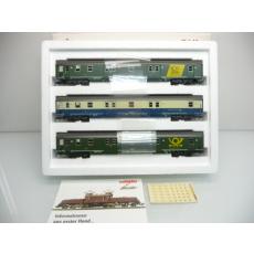 Märklin 41573 H0 3-teiliges Bahnpostwagen Set InterCity Post AG