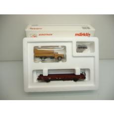 Märklin 46943 H0 Flachwagen mit WIKING LKW Mercedes L 6600  wie ladenneu in OVP !!
