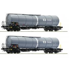 Roco 76003 H0 2-tlg. Set: Kesselwagen Zacns Ep. VI der CD grau