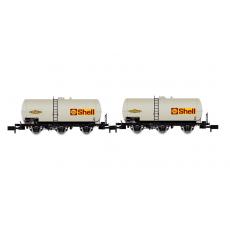 Arnold HN6609 N 2-teiliges Set Kesselwagen Uh der SNCF SHELL Epoche IV 3-achsig