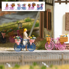 Busch 1820 H0 Blumen-Fahrräder 4 Stück