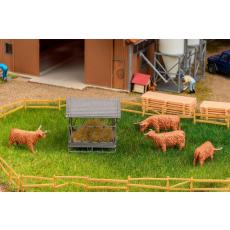 Faller 151926 H0 Hochlandrinder, rot 4 Stück