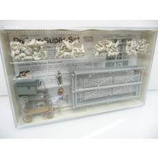 Preiser 13003 H0 Schäferei komplett mit Tieren Schäfer Hund Karren Zäunen...