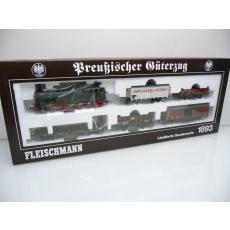 Fleischmann 1893 H0 Preußischer Güterzug mit T16 Dampflokomotive + 5 Waggons für Märklin AC 3L~