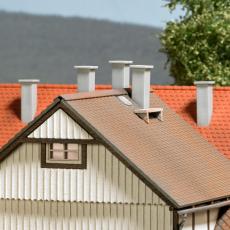 Busch 7750 H0 Mini Ausgestaltungs-Set Schornsteine Höhe 13/17mm