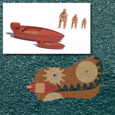 Busch 5480 H0/N/TT See mit fahrendem Boot 260x180mm