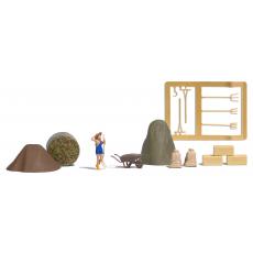 Busch 79850 H0 Action Set: Model mit Heugabel