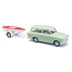 Busch 53213 H0 Trabant P601 Kombi mit Bootsanhänger