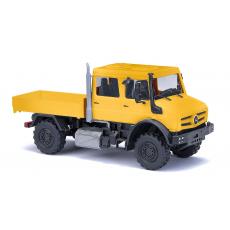Busch 51080 H0 Mercedes-Benz Unimog U 5023 / Doppelkabine, Gelb FORMNEUHEIT