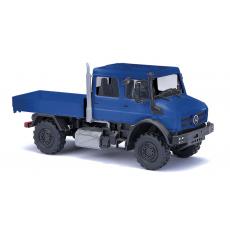 Busch 51082 H0 Mercedes-Benz Unimog U 5023 / Doppelkabine, Blau FORMNEUHEIT