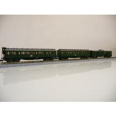 Fleischmann N 3-teiliger Personenzug der DRG grün Ep II 8084 + 8086 + 8087
