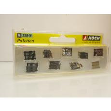 Noch 35846 N Paletten - Set mit vielen beladenen und unbeladenen Paletten