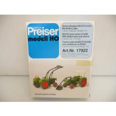 Preiser 17922 H0 Deutz Ackerschlepper D 6206 mit BAAS-Lader  2 Stück Bausatz