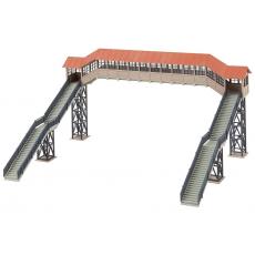 Faller 120109 H0 Fußgängerbrücke mit Überdachung 273x195x138mm