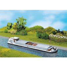 Faller 131006 H0 River freight ship with living cabin 360 x 60 x 67 mm Ep. III