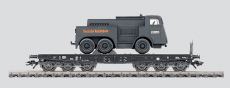 Märklin 4866 H0 Schwerlast-Flachwagen SSym der DR Epoche II beladen mit Kaelble - TOP in OVP