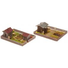 Faller 180494 H0 2 Schrebergärten mit Schuppen 104 Teile 105x74x36mm (2x)