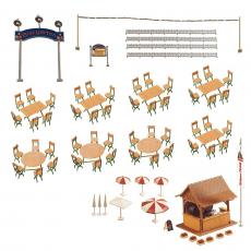 Faller 180564 H0 Biergarten mit viel Zubehör ab Epoche III mit LED-Lichterkette Faller 180564 H0 Biergarten mit viel Zubehör ab Epoche III mit LED-Lichterkette