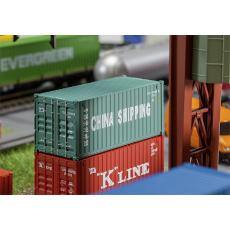 Faller 180828 H0 20 Container CHINA SHIPPING Ep. V 69,5 x 28 x 30 mm