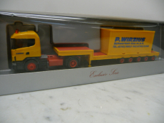 Herpa H0 231138 Scania 144 Tieflade-SZ Container Wirzius